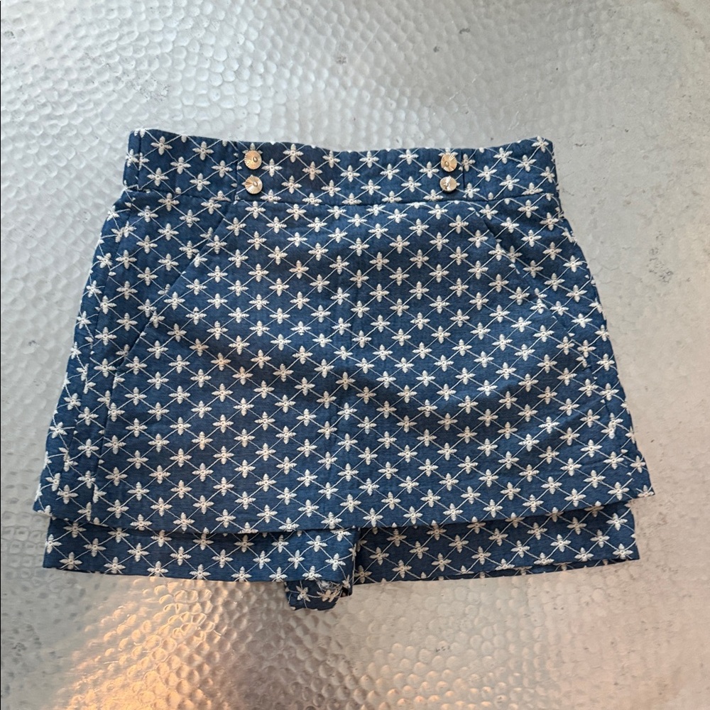 Blue Star Patterned Skort